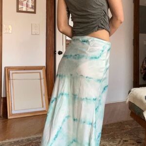 Bershka Blue A-line Maxi Skirt Casual